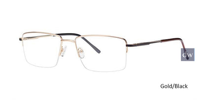 Gold/Black Elan 3722 Eyeglasses.