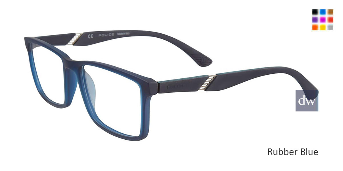 Rubber Blue Police VPL389 Eyeglasses.