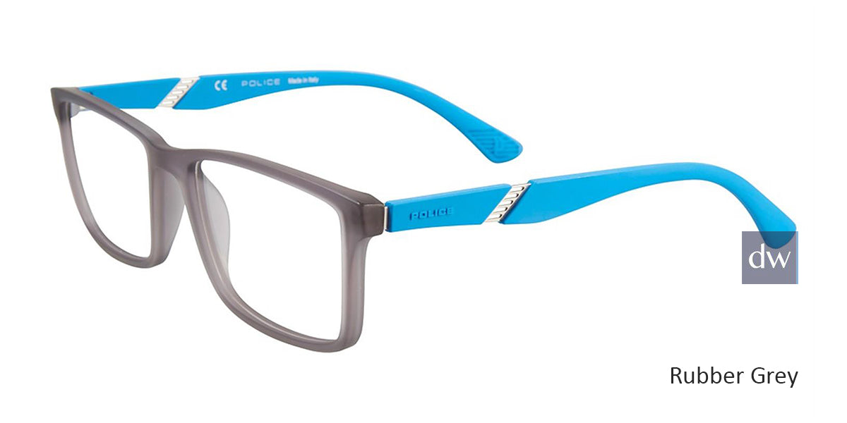 Rubber Grey  Police VPL389 Eyeglasses.