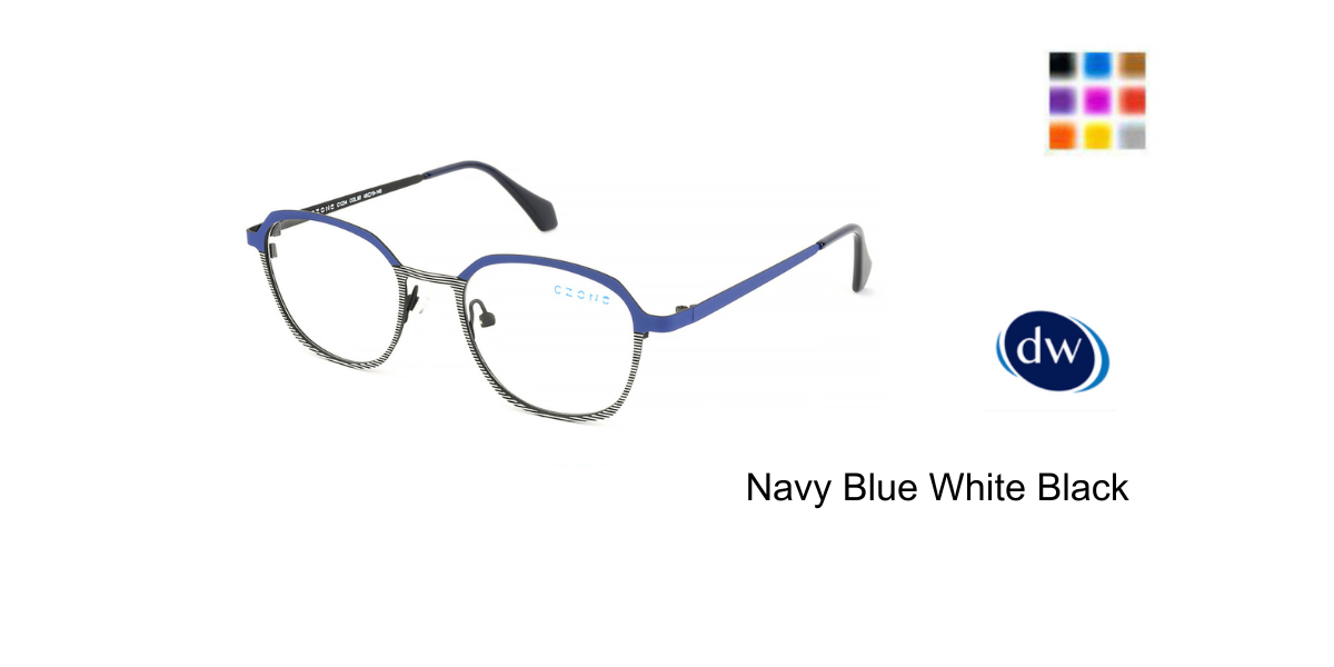 Navy Blue White Black