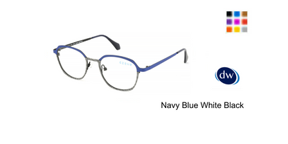 Navy Blue White Black