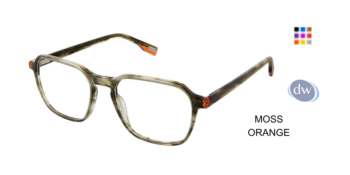 EVATIK E-9248 Eyeglasses Moss Orange