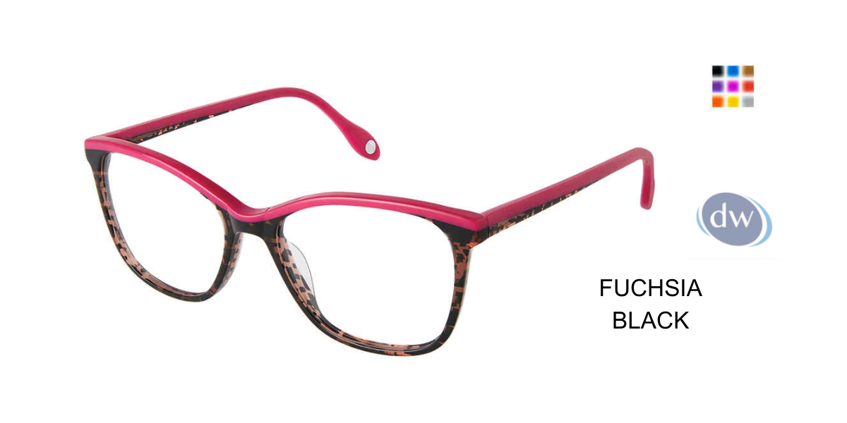 FYSH F-3722 Eyeglasses Fuchsia Black
