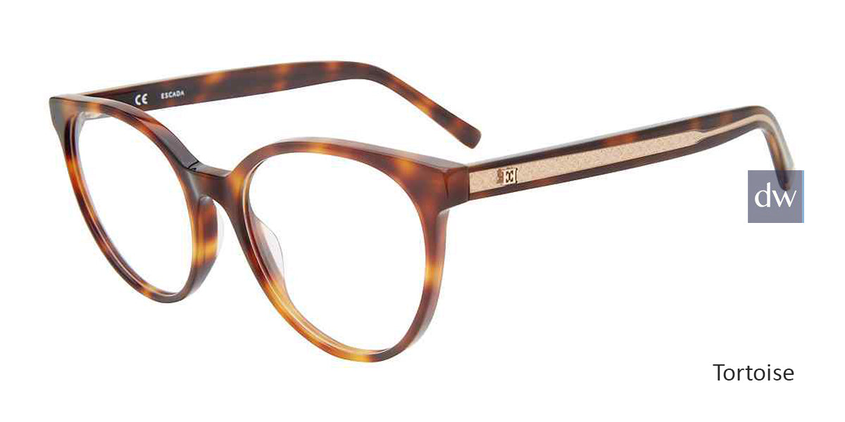 Tortoise Escada VESB23 Eyeglasses.