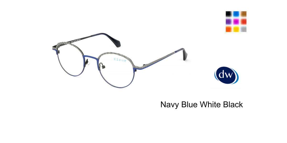 Navy Blue White Black
