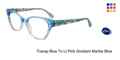 Transp Blue To Lt Pink Gradient Marble Blue
