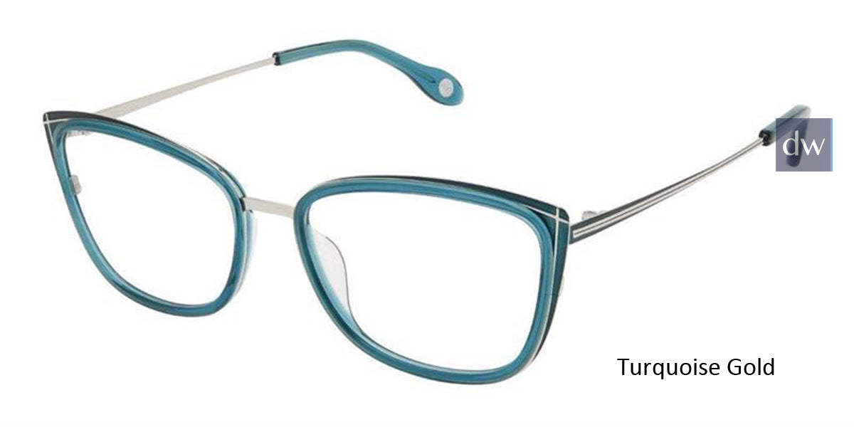 Turquoise Gold Fysh 3666 Eyeglasses.