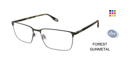 EVATIK E-9264 Eyeglasses FOREST GUNMETAL