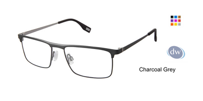 Evatik E-9257 Eyeglasses Charcoal Grey