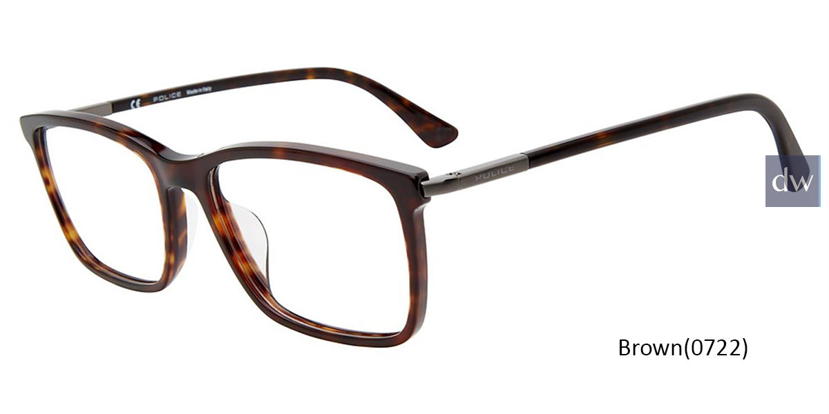 Brown (0722) Police VPLD11 Eyeglasses.