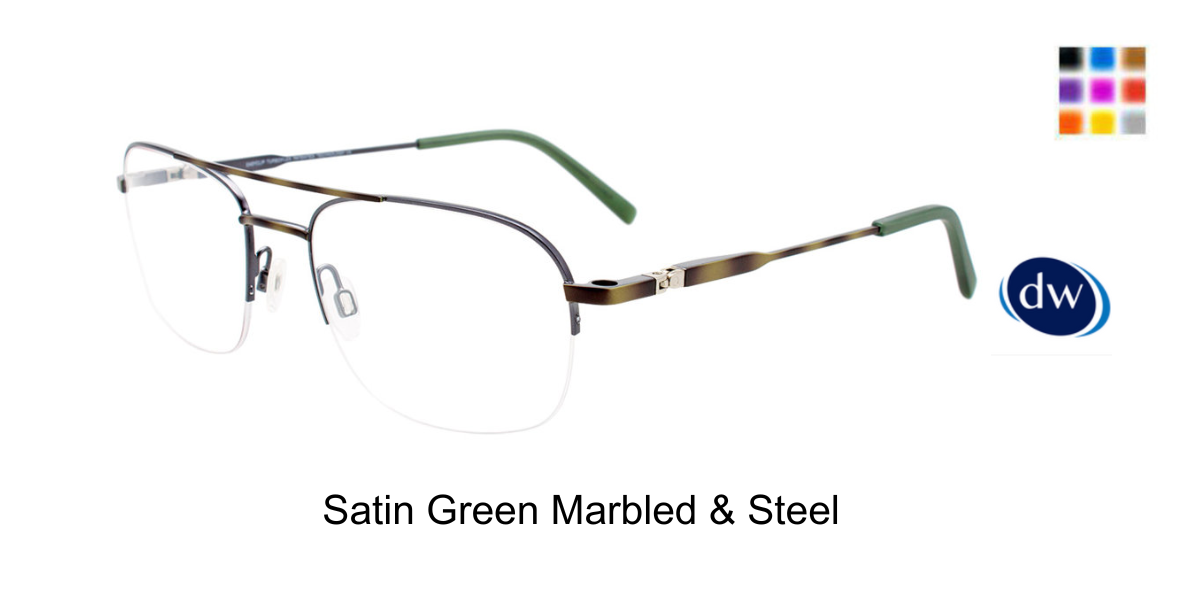 Satin Green Marbled Steel