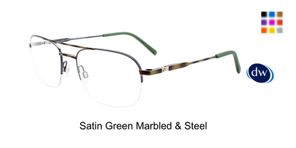Satin Green Marbled Steel
