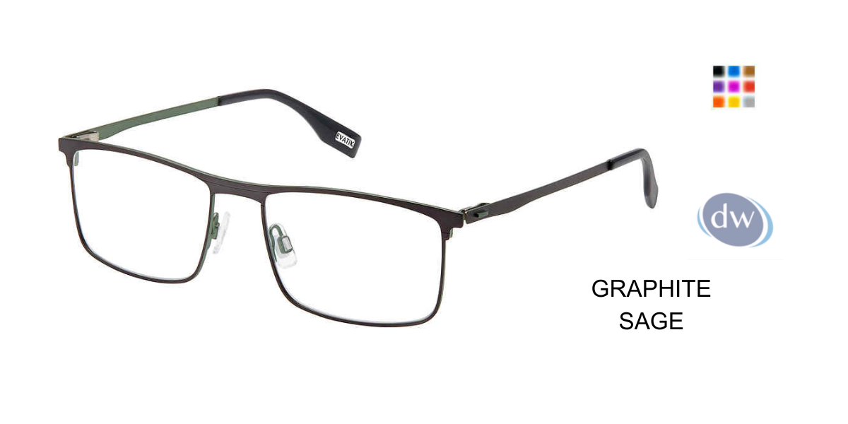 Evatik E-9239 Eyeglasses GRAPHITE SAGE