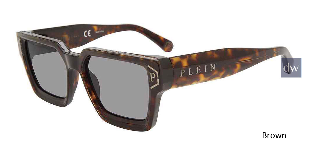 Brown Philipp Plein SPP005M Sunglasses.