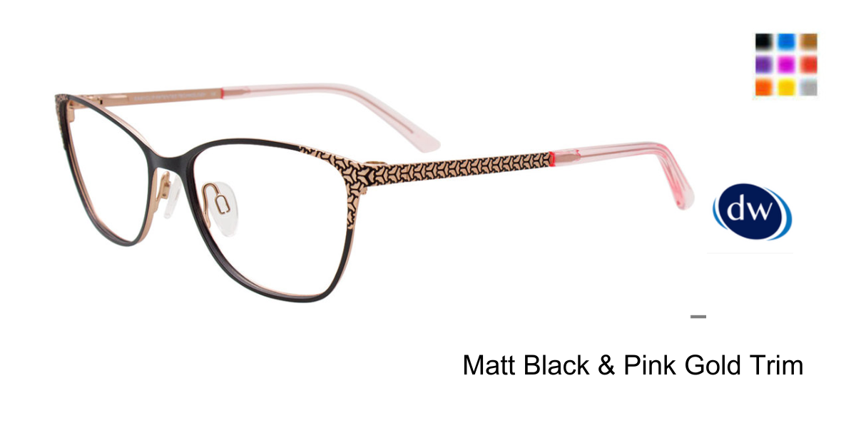 Matt Black Pink Gold Trim