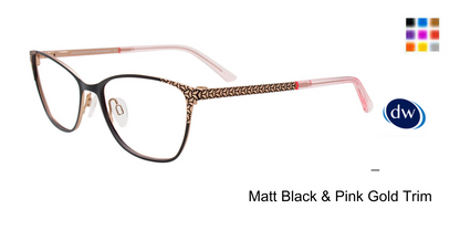 Matt Black Pink Gold Trim