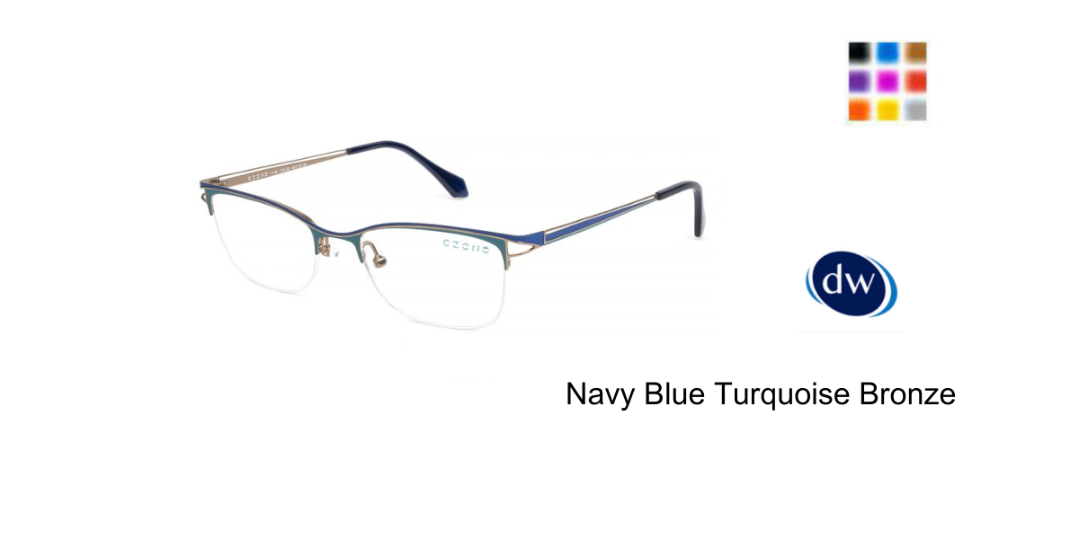 Navy Blue Turquoise Bronze