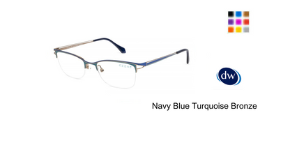 Navy Blue Turquoise Bronze