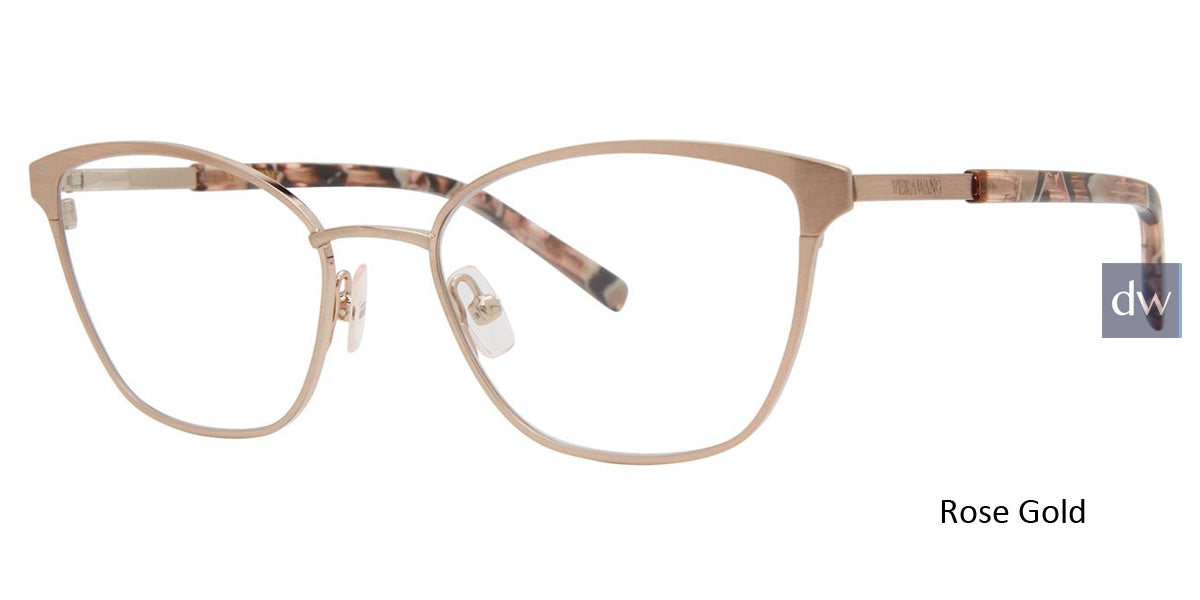 Rose Gold Vera Wang V583 Eyeglasses.