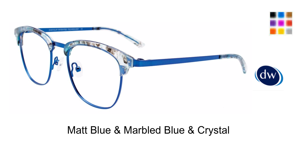 Matt Blue Marbled Blue Crystal