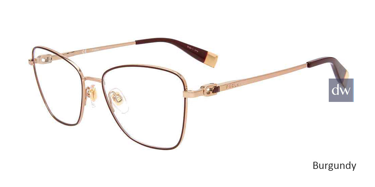 Burgundy Furla VFU588 Eyeglasses