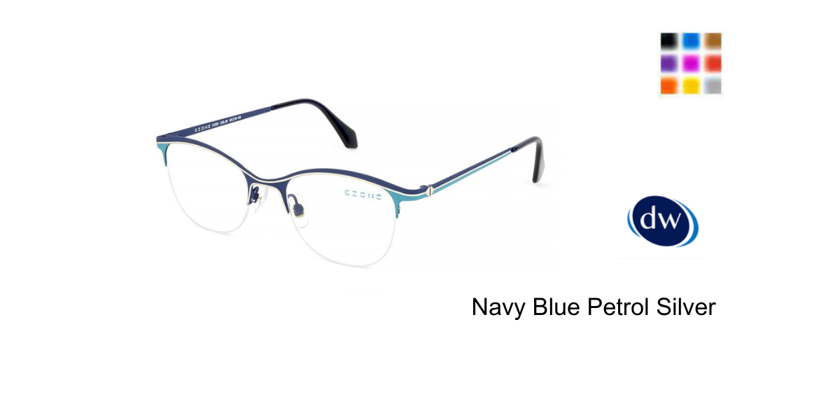 Navy Blue Petrol Silver