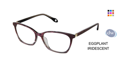 FYSH F-3714 Eyeglasses Eggplant Iridescent