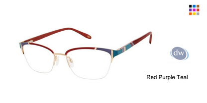 Red Purple Teal            VICTOR GLEMAUD X TURA VGO019 Eyeglasses