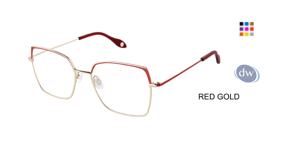 FYSH F-3720 Eyeglasses Red Gold