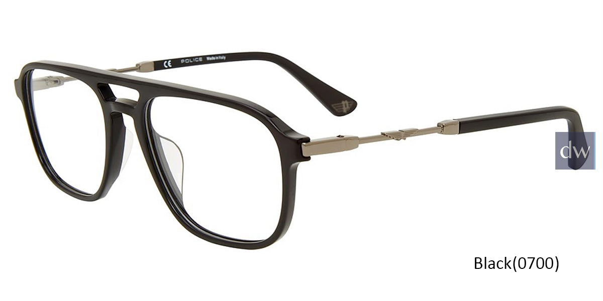 Black (0700) Police VPLD13 Eyeglasses.