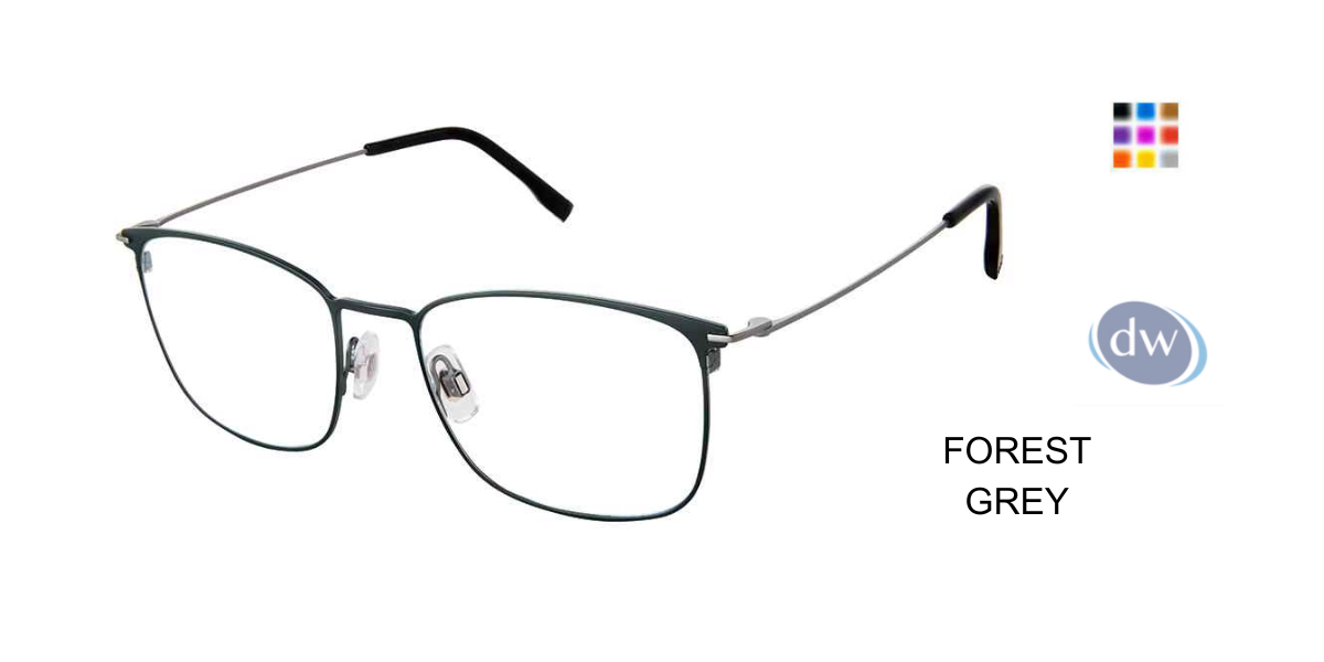 EVATIK E-9244 Eyeglasses FOREST GREY