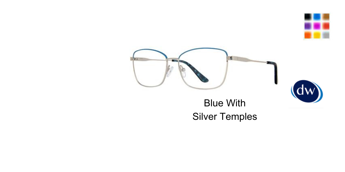 Blue With Silver Temples