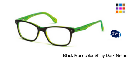 Black Monocolor  Shiny Dark Green