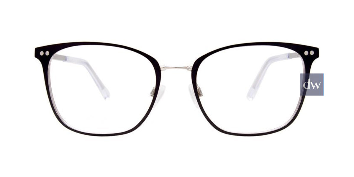 Matt Black & Silver Clip & Twist CT267 Eyeglasses.