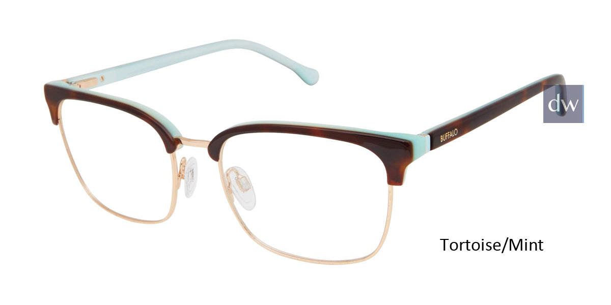 Tortoise/Mint Buffalo BW507 Eyeglasses.