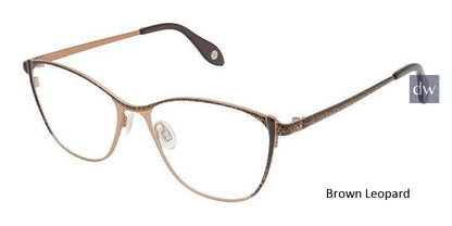 Brown Leopard Fysh 3674 Eyeglasses.