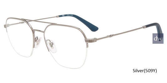 Silver (509Y) Police VPLD02 Eyeglasses.