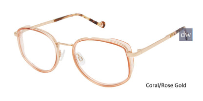 Coral/Rose Gold Mini 741019 Eyeglasses.
