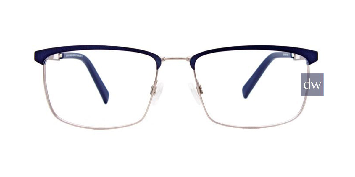 Matt Dark Blue & Matt Steel Clip & Twist CT264 Eyeglasses.