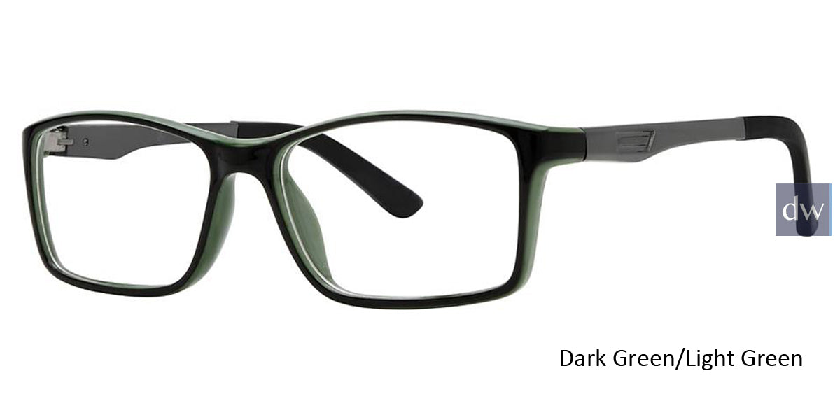 Dark Green/Light Green Vivid Metro 44 Eyeglasses.