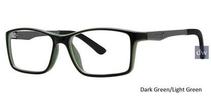 Dark Green/Light Green Vivid Metro 44 Eyeglasses.