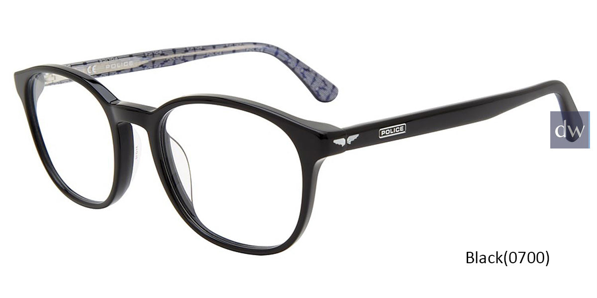 Black (0700) Police VPLD04 Eyeglasses.