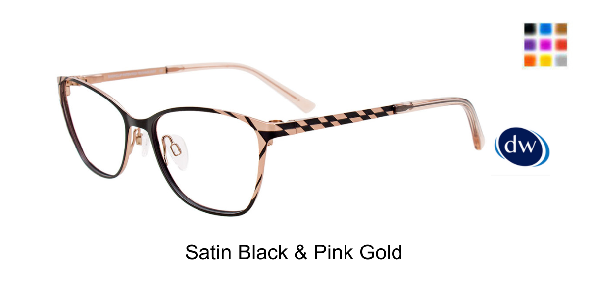 Satin Black Pink Gold