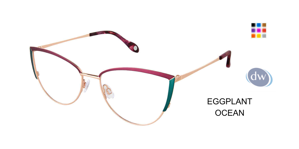 FYSH F-3713 Eyeglasses Eggplant Ocean