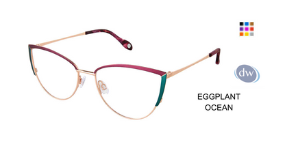 FYSH F-3713 Eyeglasses Eggplant Ocean
