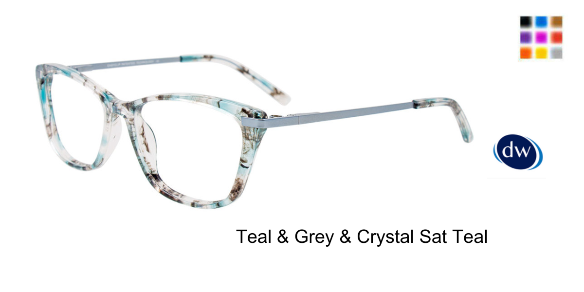 Teal  Grey Crystal Sat Teal