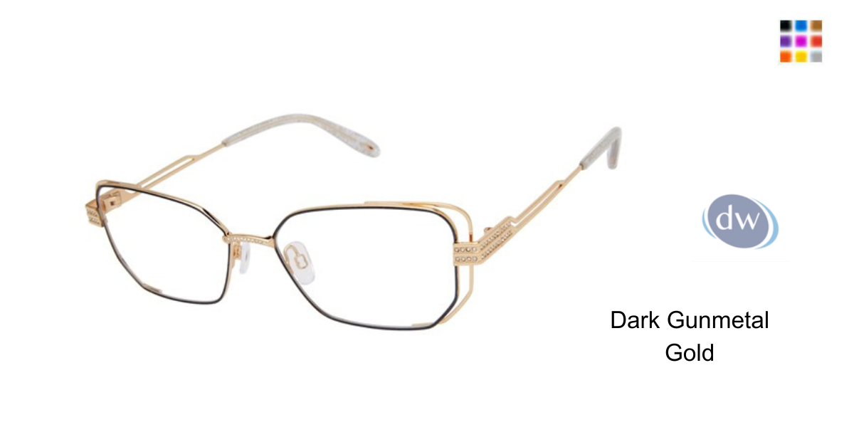 Dark Gunmetal Gold          VICTOR GLEMAUD X TURA VGO002 Eyeglasses