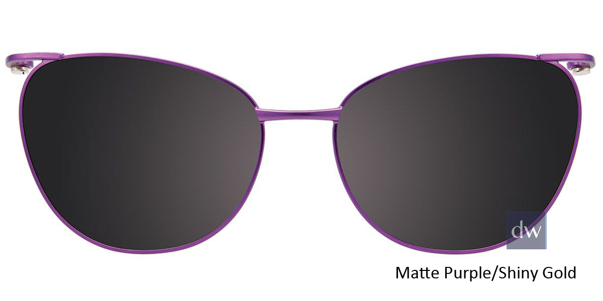 Matte Purple Shiny Gold Clip-On