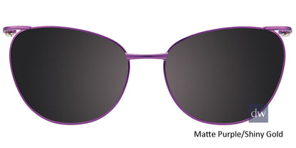 Matte Purple Shiny Gold Clip-On