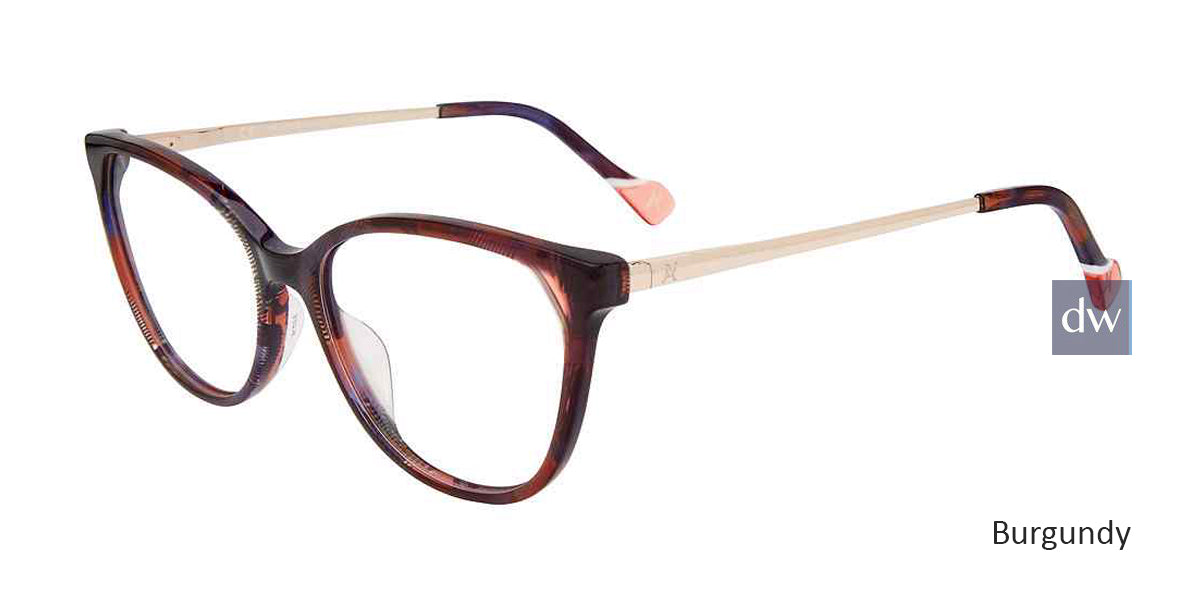 Burgundy Yalea VYA010 Eyeglasses